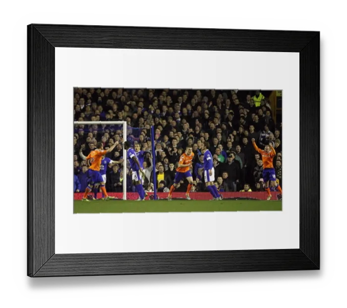 Framed Print : Matt Smith's Thrilling FA Cup Goal Celebration: Everton's 3-1 Victory over Oldham Athletic (February 26, 2013, Goodison Park) Framed Print : Matt Smith's Thrilling FA Cup Goal Celebration: Everton's 3-1 Victory over Oldham Athletic (February 26, 2013, Goodison Park)