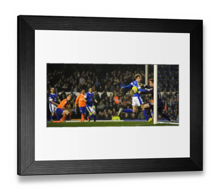 Framed Print : Leon Osman's Game-Winning Header: Everton Advances in FA Cup against Oldham Athletic