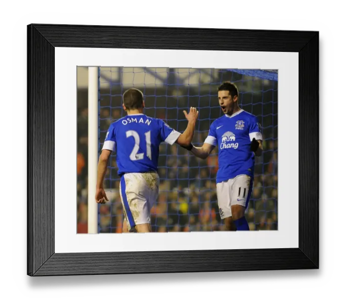Framed Print : Osman and Mirallas: Everton's Triumphant Third Goal Celebration vs Oldham Athletic in FA Cup Fifth Round Replay (3-1) Framed Print : Osman and Mirallas: Everton's Triumphant Third Goal Celebration vs Oldham Athletic in FA Cup Fifth Round Replay (3-1)