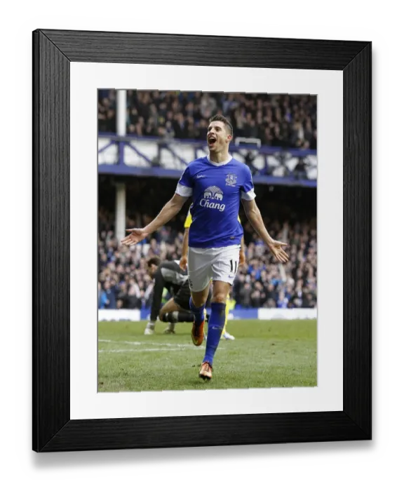 Framed Print : Mirallas Triple: Everton's Third Goal vs. Reading (3-1), Goodison Park (02-03-2013) Framed Print : Mirallas Triple: Everton's Third Goal vs. Reading (3-1), Goodison Park (02-03-2013)
