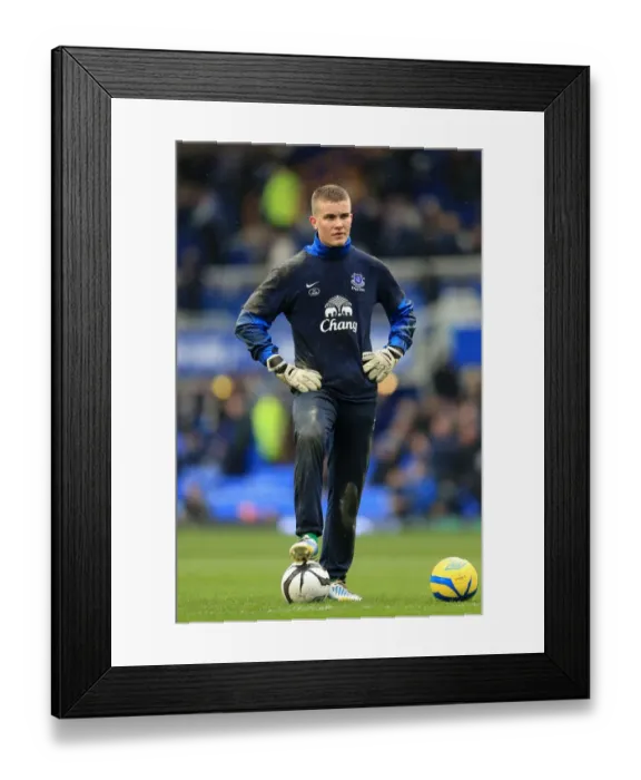 Framed Print : Mason Springthorpe in Deep Thought: Everton Goalkeeper's Contemplative Moment Before FA Cup Quarterfinal vs. Wigan Athletic (Everton 0-3, March 9, 2013) Framed Print : Mason Springthorpe in Deep Thought: Everton Goalkeeper's Contemplative Moment Before FA Cup Quarterfinal vs. Wigan Athletic (Everton 0-3, March 9, 2013)