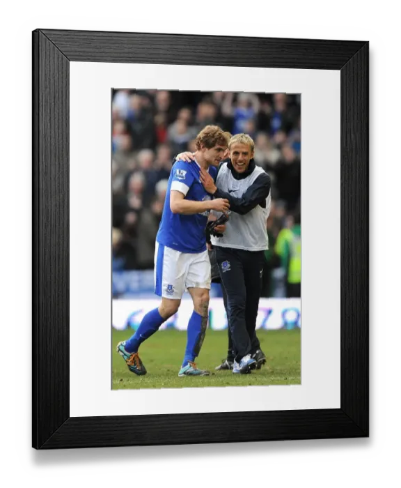 Framed Print : Everton's Jelavic and Neville: Celebrating Victory Over Manchester City (2-0, Goodison Park, 16-03-2013) Framed Print : Everton's Jelavic and Neville: Celebrating Victory Over Manchester City (2-0, Goodison Park, 16-03-2013)