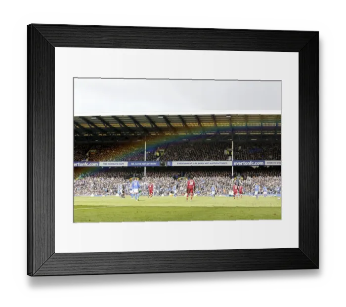 Framed Print : Rainbow Triumph: Everton's 2-0 Victory Over Manchester City in the Premier League (March 16, 2013) Framed Print : Rainbow Triumph: Everton's 2-0 Victory Over Manchester City in the Premier League (March 16, 2013)