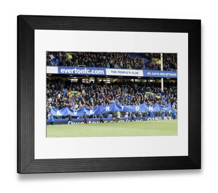 Framed Print : Everton's Pride: Unveiling the Iconic Banner at Goodison Park - Everton vs. Stoke City (30-03-2013) Framed Print : Everton's Pride: Unveiling the Iconic Banner at Goodison Park - Everton vs. Stoke City (30-03-2013)