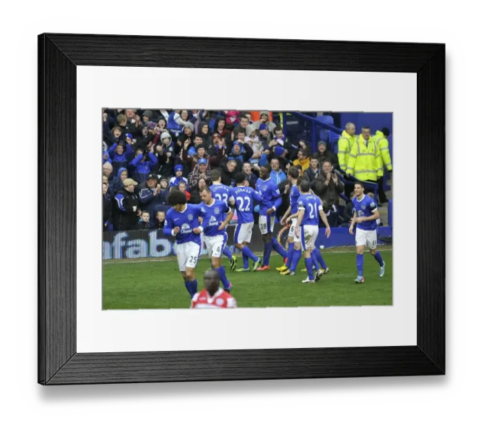 Framed Print : Everton's Double Advantage: Celebrating Goal Number Two Against Queens Park Rangers (13-04-2013) Framed Print : Everton's Double Advantage: Celebrating Goal Number Two Against Queens Park Rangers (13-04-2013)