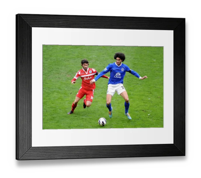 Framed Print : Fellaini vs. Granero: Everton's Battle for Victory (2-0 vs. QPR, Barclays Premier League) Framed Print : Fellaini vs. Granero: Everton's Battle for Victory (2-0 vs. QPR, Barclays Premier League)