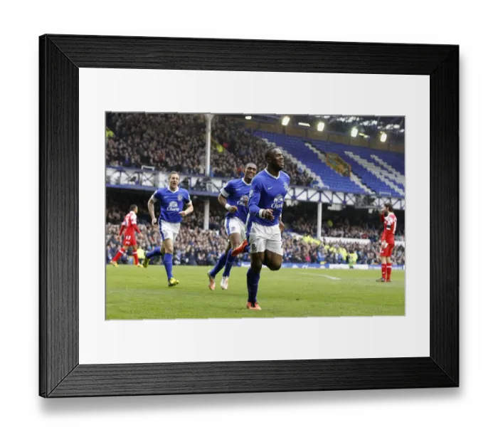 Framed Print : Anichebe's Double: Everton's Triumph over Queens Park Rangers in the Barclays Premier League (13-04-2013)