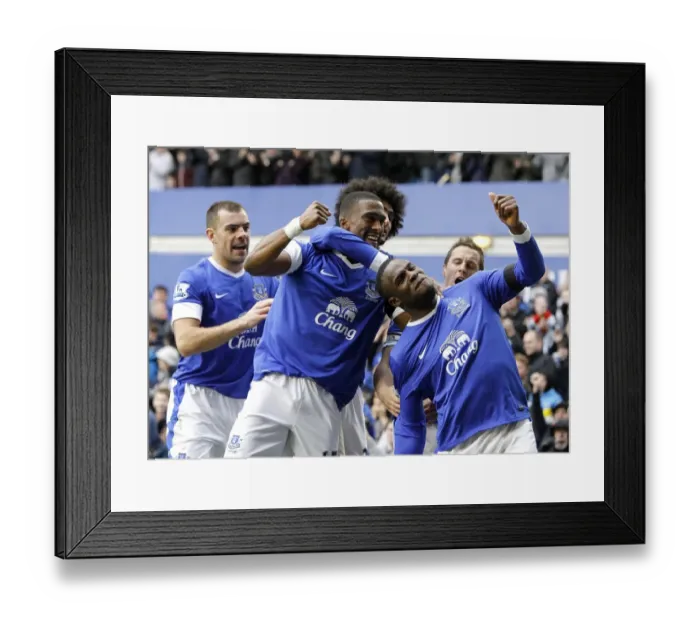 Framed Print : Anichebe's Double: Everton's Victory Over Queens Park Rangers (13-04-2013)