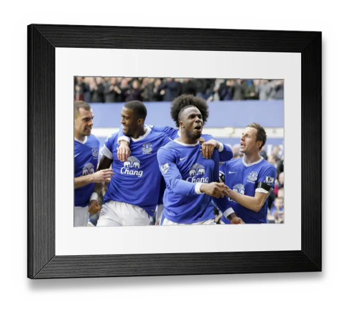 Framed Print : Anichebe's Brace: Everton Takes 2-0 Lead Over Queens Park Rangers (April 13, 2013) Framed Print : Anichebe's Brace: Everton Takes 2-0 Lead Over Queens Park Rangers (April 13, 2013)