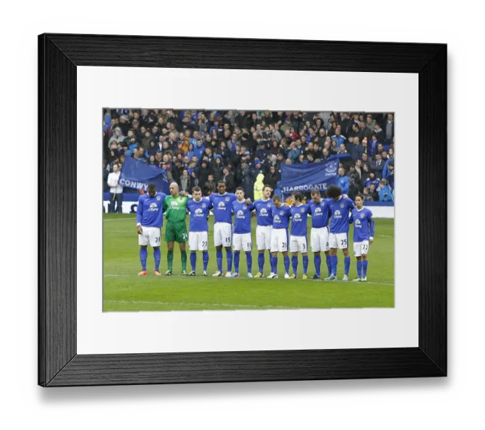 Framed Print : Everton Honors Hillsborough Victims: A Minute of Silence before Everton vs. Queens Park Rangers (13-04-2013) Framed Print : Everton Honors Hillsborough Victims: A Minute of Silence before Everton vs. Queens Park Rangers (13-04-2013)
