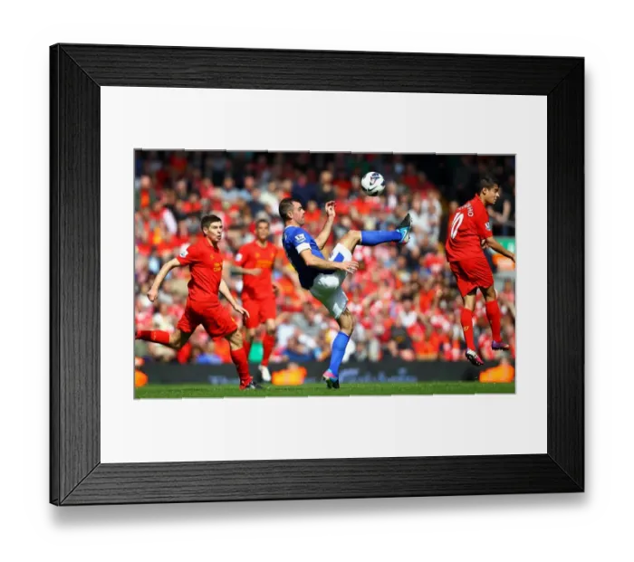 Framed Print : Everton's Darron Gibson Soars Above Liverpool: 0-0 Stalemate at Anfield (May 5, 2013) Framed Print : Everton's Darron Gibson Soars Above Liverpool: 0-0 Stalemate at Anfield (May 5, 2013)