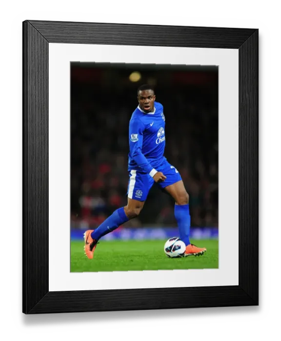 Framed Print : Arsenal vs. Everton Rivalry: A Scoreless Battle at Emirates (16-04-2013) - Victor Anichebe, Everton Framed Print : Arsenal vs. Everton Rivalry: A Scoreless Battle at Emirates (16-04-2013) - Victor Anichebe, Everton