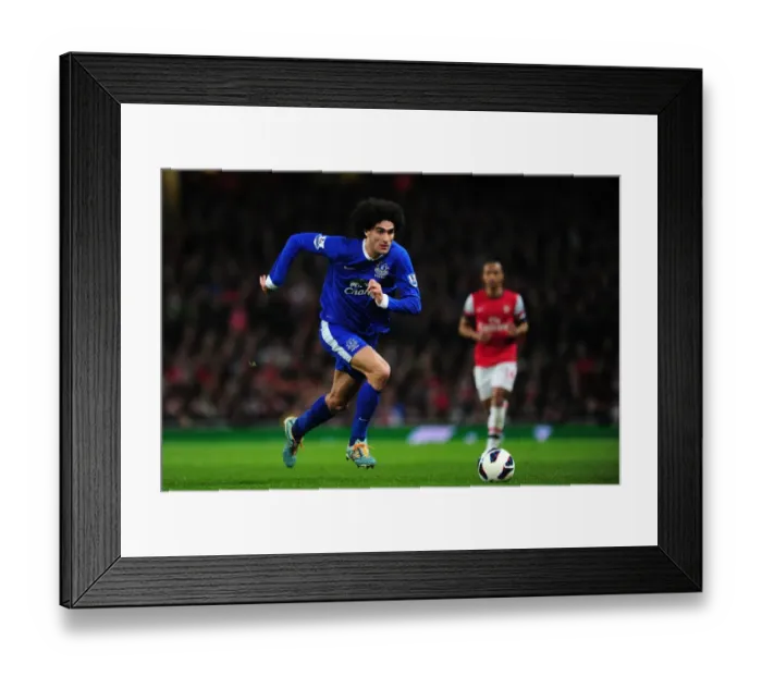 Framed Print : Marouane Fellaini Stares Down Opponent in Scoreless Arsenal vs. Everton Barclays Premier League Match (16-04-2013) Framed Print : Marouane Fellaini Stares Down Opponent in Scoreless Arsenal vs. Everton Barclays Premier League Match (16-04-2013)