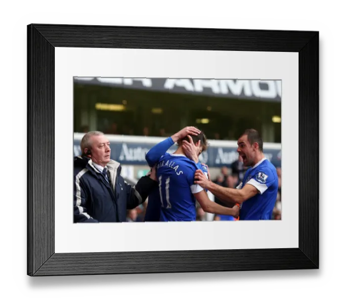 Framed Print : Mirallas Scores Dramatic Equalizer: Everton Salvages Point at White Hart Lane