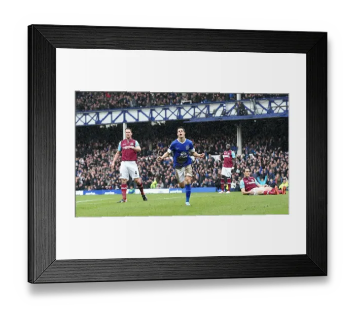 Framed Print : Mirallas's Strike: Everton's Premier League Goal Against West Ham (12-05-2013)