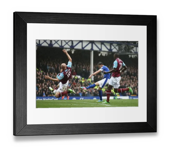 Framed Print : Mirallas Scores: Everton Takes 2-0 Lead Over West Ham United (BPL, Goodison Park, May 12, 2013) Framed Print : Mirallas Scores: Everton Takes 2-0 Lead Over West Ham United (BPL, Goodison Park, May 12, 2013)