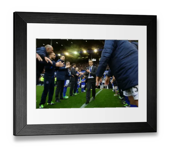 Framed Print : Phil Neville Leads Everton Through West Ham United's Guard of Honor at Goodison Park (Everton 2-0) Framed Print : Phil Neville Leads Everton Through West Ham United's Guard of Honor at Goodison Park (Everton 2-0)