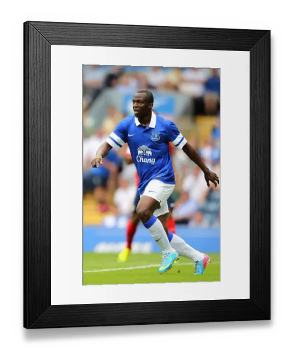 Framed Print : Arouna Kone Scores in Everton's Pre-Season Victory over Blackburn Rovers (27-07-2013, Ewood Park)