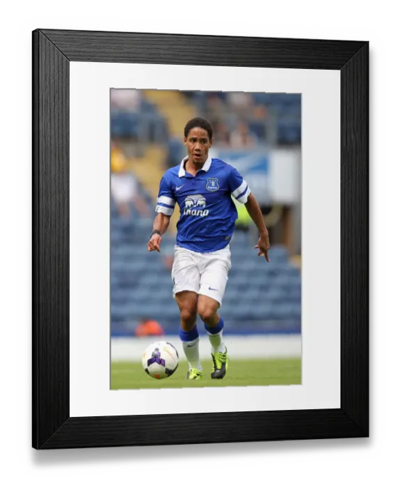 Framed Print : Steven Pienaar Scores the Winning Goal: Everton's Pre-Season Triumph over Blackburn Rovers (3-1)