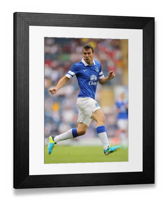 Framed Print : Seamus Coleman Scores the Winning Goal: Everton's 3-1 Pre-Season Triumph over Blackburn Rovers (2013)