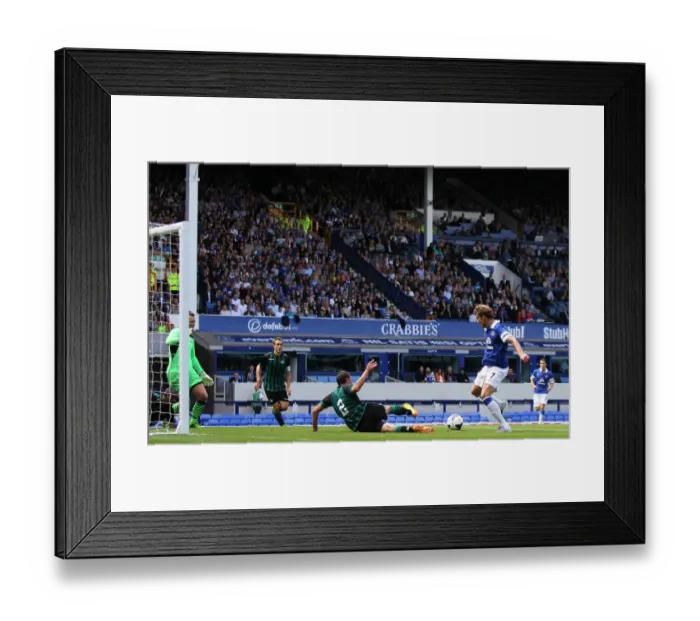 Framed Print : Jelavic Scores Opening Goal: Everton 2-1 Real Betis (Pre-Season Friendly, Goodison Park, 11-08-2013)