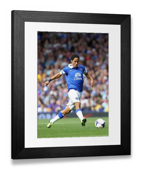 Framed Print : Everton's Pre-Season Victory: Steven Pienaar's Leadership Lifts Everton over Real Betis (2-1, August 11, 2013)