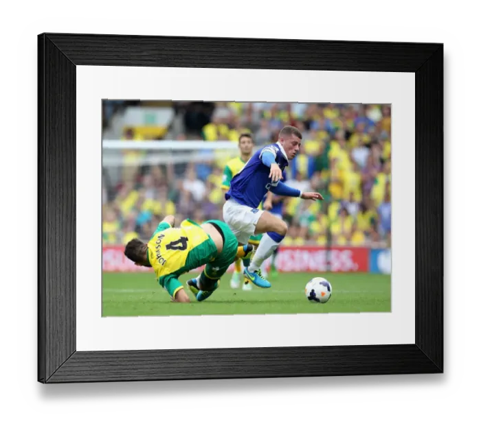 Framed Print : Ross Barkley's Brilliant Past: Norwich City vs. Everton, 2013 Premier League Framed Print : Ross Barkley's Brilliant Past: Norwich City vs. Everton, 2013 Premier League