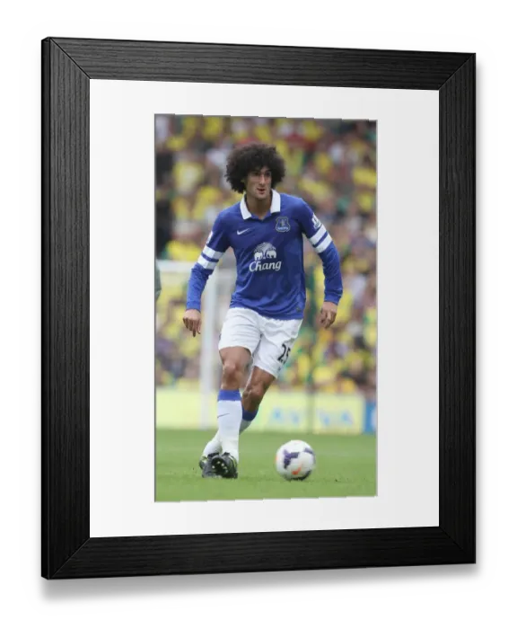 Framed Print : Dramatic Double: Fellaini Saves Everton from Norwich Defeat at Carrow Road (August 17, 2013, Barclays Premier League) Framed Print : Dramatic Double: Fellaini Saves Everton from Norwich Defeat at Carrow Road (August 17, 2013, Barclays Premier League)