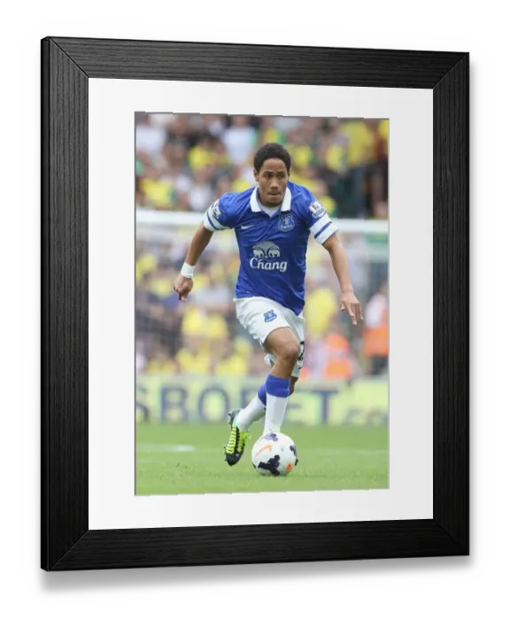 Framed Print : Steven Pienaar's Brilliant Performance: Norwich City vs. Everton, 17-08-2013 - A Barclays Premier League Draw