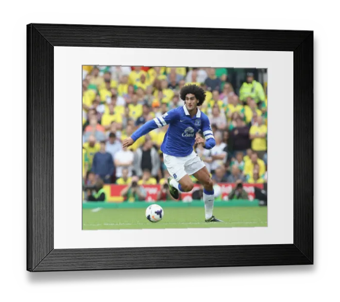 Framed Print : Fellaini's Dramatic Double: Everton Escapes Norwich City Draw in EPL Thriller (August 17, 2013)