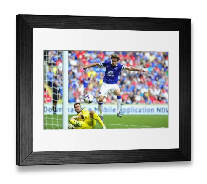 Framed Print : David Marshall vs. Nikica Jelavic: A Battle of the Strikers at Cardiff City Stadium - Everton vs. Cardiff City, Barclays Premier League (31-08-2013) Framed Print : David Marshall vs. Nikica Jelavic: A Battle of the Strikers at Cardiff City Stadium - Everton vs. Cardiff City, Barclays Premier League (31-08-2013)