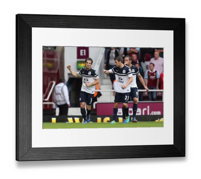 Framed Print : Everton's Triumph: Leighton Baines Scores Double in Premier League Victory over West Ham United (21-09-2013) Framed Print : Everton's Triumph: Leighton Baines Scores Double in Premier League Victory over West Ham United (21-09-2013)