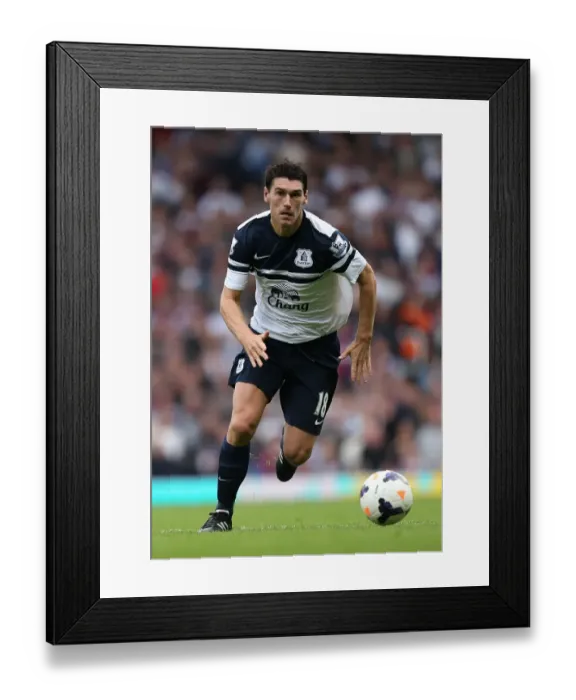 Framed Print : Gareth Barry's Game-Winning Goal: Everton's Triumph over West Ham United in the Barclays Premier League (September 21, 2013)