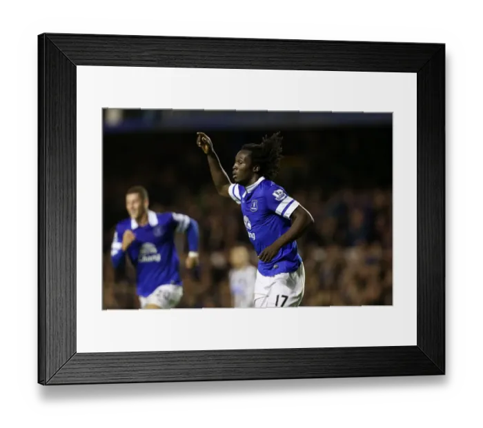 Framed Print : Everton's Lukaku Scores Hat-trick, Celebrates with Fans: Everton 3-2 Newcastle United (30-09-2013) Framed Print : Everton's Lukaku Scores Hat-trick, Celebrates with Fans: Everton 3-2 Newcastle United (30-09-2013)