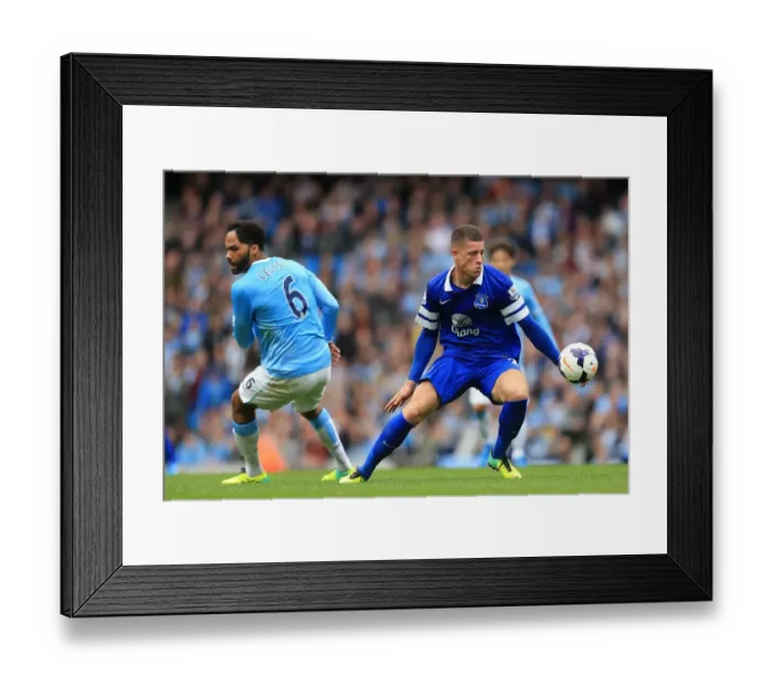 Framed Print : Barkley vs Lescott: Clash at Etihad Stadium - Manchester City vs Everton, Barclays Premier League (5-10-2013) Framed Print : Barkley vs Lescott: Clash at Etihad Stadium - Manchester City vs Everton, Barclays Premier League (5-10-2013)