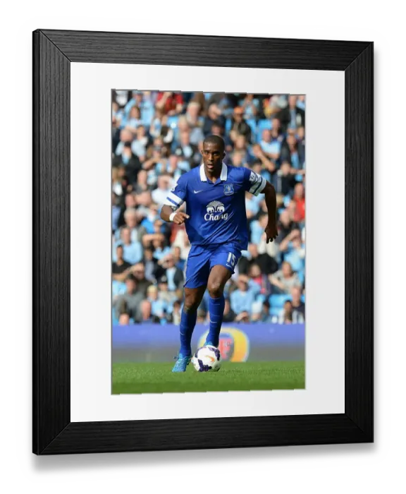 Framed Print : Sylvain Distin at Etihad Stadium: Everton's Defensive Battle Against Manchester City (5-10-2013) Framed Print : Sylvain Distin at Etihad Stadium: Everton's Defensive Battle Against Manchester City (5-10-2013)