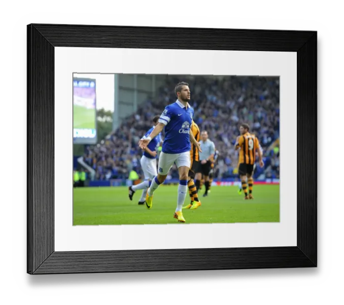 Framed Print : Mirallas's Thriller: Everton's First Goal vs. Hull City (19-10-2013) Framed Print : Mirallas's Thriller: Everton's First Goal vs. Hull City (19-10-2013)