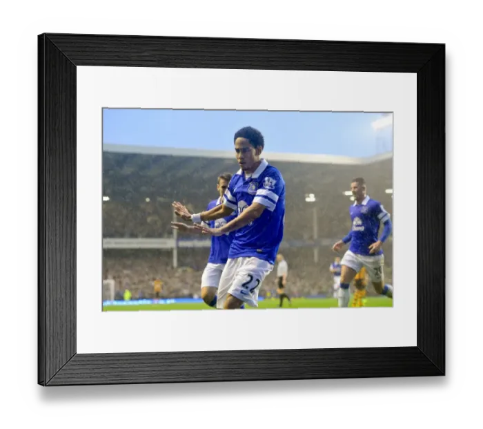 Framed Print : Steven Pienaar's Double: Everton's Triumph Over Hull City in the Barclays Premier League (19-10-2013) Framed Print : Steven Pienaar's Double: Everton's Triumph Over Hull City in the Barclays Premier League (19-10-2013)