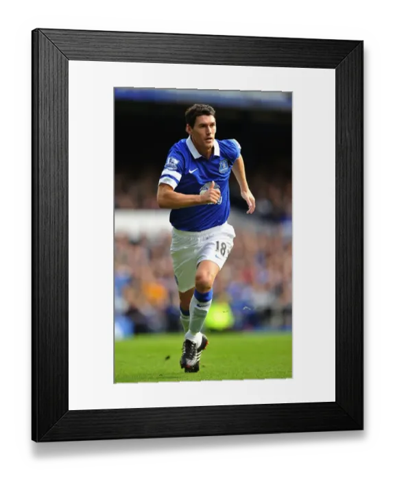 Framed Print : Gareth Barry's Leadership: Everton's 2-1 Victory Over Hull City (October 19, 2013, Goodison Park)