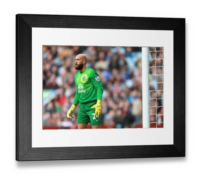 Framed Print : Tim Howard's Shut-Out: Everton's Triumphant 2-0 Victory at Aston Villa (Barclays Premier League, October 26, 2013)