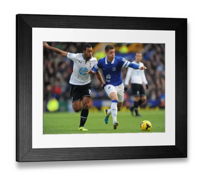 Framed Print : Battling Midfielders: A Stalemate Between Ross Barkley and Mousa Dembele at Goodison Park