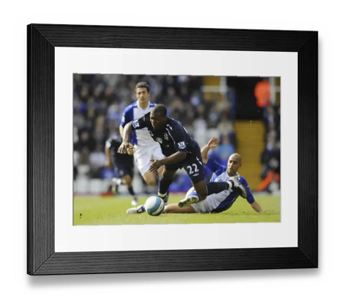 Framed Print : Yakubu vs. Nafti: Intense Battle Between Birmingham City and Everton in the Barclays Premier League, April 2008 Framed Print : Yakubu vs. Nafti: Intense Battle Between Birmingham City and Everton in the Barclays Premier League, April 2008