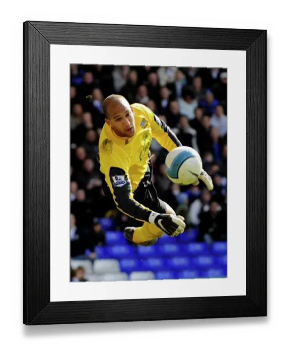 Framed Print : Tim Howard in Action: Birmingham City vs. Everton, Barclays Premier League (April 12, 2008) Framed Print : Tim Howard in Action: Birmingham City vs. Everton, Barclays Premier League (April 12, 2008)