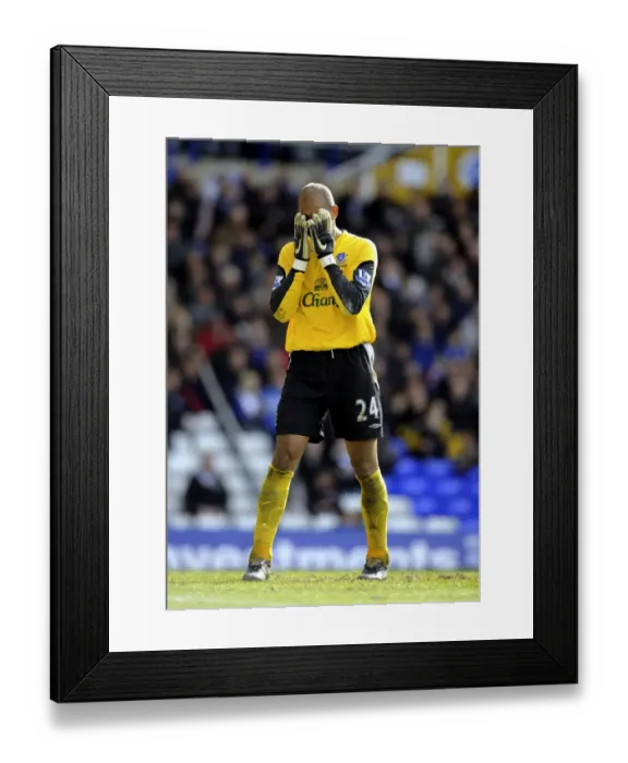 Framed Print : Tim Howard's Disappointment: Birmingham Outshines Everton in Barclays Premier League Clash Framed Print : Tim Howard's Disappointment: Birmingham Outshines Everton in Barclays Premier League Clash