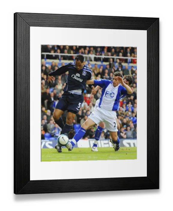 Framed Print : Joleon Lescott vs. Stephen Kelly: Intense Battle in Everton's Victory over Birmingham City (07 / 08 Premier League) Framed Print : Joleon Lescott vs. Stephen Kelly: Intense Battle in Everton's Victory over Birmingham City (07 / 08 Premier League)