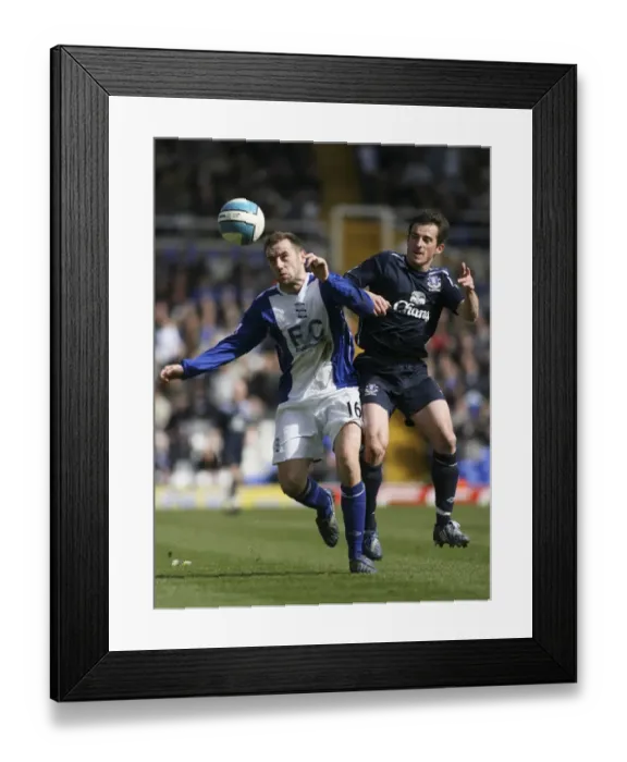Framed Print : McFadden vs. Baines Clash: Birmingham City vs. Everton, Barclays Premier League, 2008 Framed Print : McFadden vs. Baines Clash: Birmingham City vs. Everton, Barclays Premier League, 2008