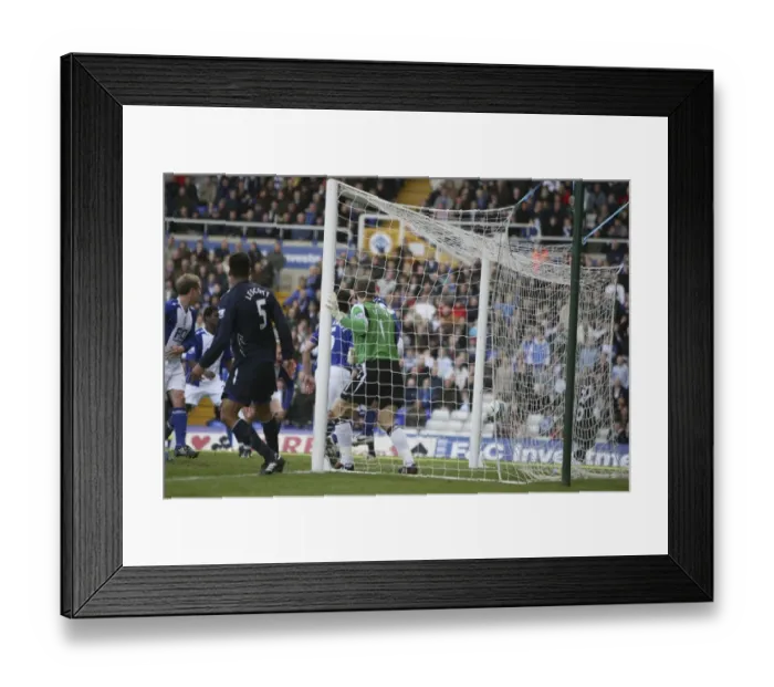 Framed Print : Joleon Lescott Scores First Goal for Everton Against Birmingham City (April 12, 2008) Framed Print : Joleon Lescott Scores First Goal for Everton Against Birmingham City (April 12, 2008)