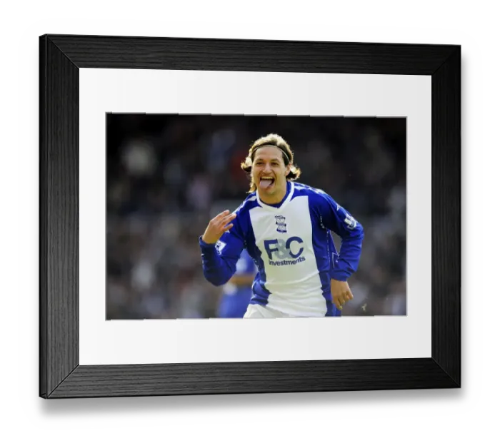 Framed Print : Mauro Zarate's First Goal Celebration: Birmingham City vs. Everton, Barclays Premier League (April 12, 2008) Framed Print : Mauro Zarate's First Goal Celebration: Birmingham City vs. Everton, Barclays Premier League (April 12, 2008)