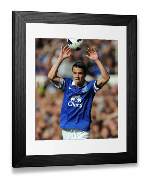 Framed Print : Seamus Coleman's Unyielding Determination: A Scoreless Battle Between Everton and West Bromwich Albion (24-08-2013, Goodison Park) Framed Print : Seamus Coleman's Unyielding Determination: A Scoreless Battle Between Everton and West Bromwich Albion (24-08-2013, Goodison Park)