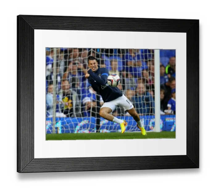 Framed Print : Kevin Mirallas Scores the Winner: Everton Triumphs in Capital One Cup Clash vs. Stevenage (28-08-2013)